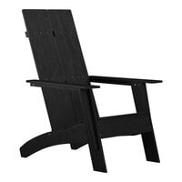 Flash Furniture Sawyer Black Faux Wood Adirondack Chair