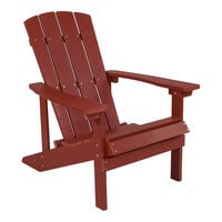 Flash Furniture Charlestown Red Faux Wood Adirondack Chair