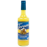 Torani 750 mL Sugar Free Lemon Flavoring / Fruit Syrup