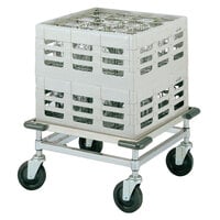 Metro CB2121C Heavy Duty Aluminum Glass Rack Dolly with Corner Bumpers, No Handle