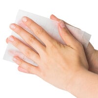 4 inch x 6 inch Lemon Scented Moist Towelette / Wet Nap Hand Wipe - 1000/Case