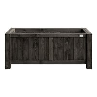 NatraHedge 44" x 15" Hampton Contemporary Black Finish Wooden Planter