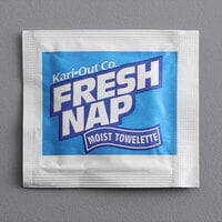 4" x 6" Lemon Scented Moist Towelette / Wet Nap - 100/Pack