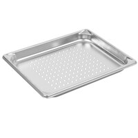 Vollrath 30213 Super Pan V® 1/2 Size 1 1/4 inch Deep Anti-Jam Perforated Stainless Steel Steam Table / Hotel Pan - 22 Gauge