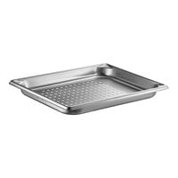 Vollrath 30213 Super Pan V® 1/2 Size 1 1/4" Deep Anti-Jam Perforated Stainless Steel Steam Table / Hotel Pan - 22 Gauge