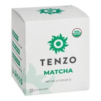 Tenzo Organic Ceremonial Matcha Green Tea Powder Single Serve Packet 2 Gram (0.07 oz.) - 10/Box