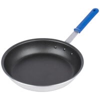 Vollrath T4012 Wear-Ever 12 inch Aluminum Non-Stick Fry Pan with SteelCoat x3 Coating and Blue Cool Handle