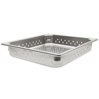 Vollrath 30123 Super Pan V® 2/3 Size 2 1/2" Deep Anti-Jam Perforated Stainless Steel Steam Table / Hotel Pan - 22 Gauge