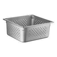 Vollrath 30163 Super Pan V® 2/3 Size 6" Deep Anti-Jam Perforated Stainless Steel Steam Table / Hotel Pan - 22 Gauge