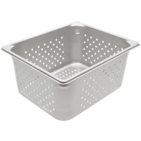 Vollrath 30263 Super Pan V® 1/2 Size 6 inch Deep Anti-Jam Perforated Stainless Steel Steam Table / Hotel Pan - 22 Gauge