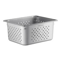 Vollrath 30263 Super Pan V® 1/2 Size 6" Deep Anti-Jam Perforated Stainless Steel Steam Table / Hotel Pan - 22 Gauge