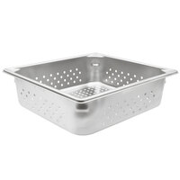 Vollrath 30143 Super Pan V® 2/3 Size 4 inch Deep Anti-Jam Perforated Stainless Steel Steam Table / Hotel Pan - 22 Gauge
