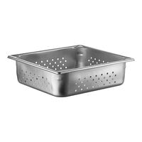 Vollrath 30143 Super Pan V® 2/3 Size 4" Deep Anti-Jam Perforated Stainless Steel Steam Table / Hotel Pan - 22 Gauge