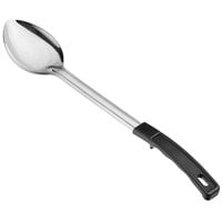 Thunder Group 15" Solid Stainless Steel Basting Spoon with Coated Handle