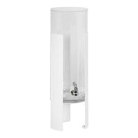 Cal-Mil Juno 3 Gallon Round Beverage Dispenser with Ice Chamber and White Metal Base 23203-3-15
