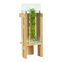 Cal-Mil Sydney 3 Gallon Square Beverage Dispenser with Infusion Chamber and Oak Base 23141-3INF-21