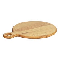 Cal-Mil Sydney 14" x 3/4" Oak Round Serving Board with Handle