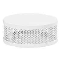 Cal-Mil Juno 7 1/2" x 3" White Perforated Metal Round Display Stand