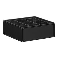 Cal-Mil Onyx Black 9-Compartment Metal Condiment Organizer