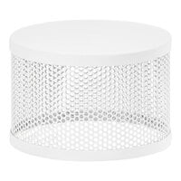 Cal-Mil Juno 7 1/2" x 5" White Perforated Metal Round Display Stand