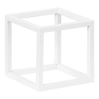 Cal-Mil Juno 8" x 8" x 8" White Metal Cube Display Riser