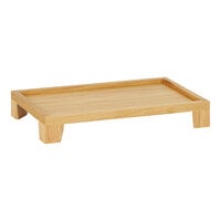 Cal-Mil Sydney 12" x 20" x 3 1/4" Oak Display Stand with Tapered Legs