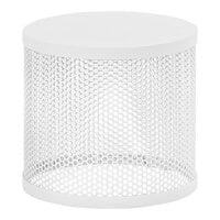 Cal-Mil Juno 7 1/2" x 7" White Perforated Metal Round Display Stand