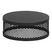Cal-Mil Camden 7 1/2" x 3" Black Perforated Metal Round Display Stand