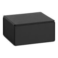 Cal-Mil Onyx 12" x 12" x 6" Black Metal Cube Display Stand