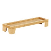Cal-Mil Sydney 6" x 20" x 3 1/4" Oak Display Stand with Tapered Legs