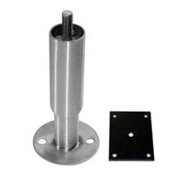 True 959431 6" Flanged Leg Kit with Brackets - 4/Case