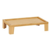 Cal-Mil Sydney 12" x 20" x 6" Oak Display Stand with Tapered Legs