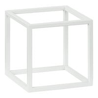 Cal-Mil Juno 10" x 10" x 10" White Metal Cube Display Riser