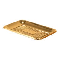 Welcome Home Brands 9 3/8" x 6 5/16" Gold Rectangular Plastic Kado Tray - 400/Case