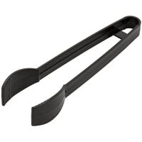 Fineline 3307-BK 7 inch Black Plastic Tongs - 48/Case