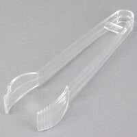 Fineline 3307-CL 7 inch Clear Plastic Tongs - 48/Case