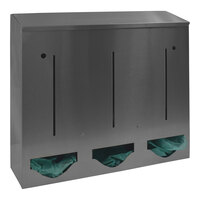 Omnimed Stainless Steel 3-Compartment Bulk PPE Dispenser 307023