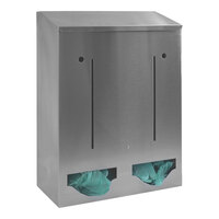 Omnimed Stainless Steel 2-Compartment Bulk PPE Dispenser 307022