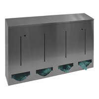 Omnimed Stainless Steel 4-Compartment Bulk PPE Dispenser 307024