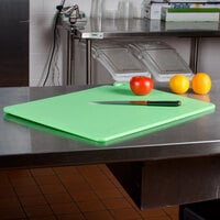San Jamar CB1824KC Cut-N-Carry® 24 inch x 18 inch x 1/2 inch 6-Piece Color-Coded Cutting Board with Hook System