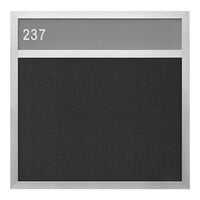 United Visual Products 18" x 18" Hall Identification Board with Black Felt and Satin Frame