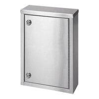 Omnimed 11" x 4" x 15" Stainless Steel Wall-Mount 2-Shelf Narcotics Cabinet with 2 Key Locks 181401