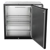 Beverage-Air BB36HC-1-B 36 inch Black Underbar Height Solid Door Back Bar Refrigerator