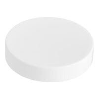 58/400 Smooth White Lid with Foam Liner - 1100/Case