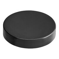 38/400 Smooth Black Lid with Foam Liner - 2900/Case