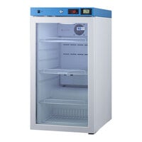 Summit Appliance ACR32G EQTemp ACR Series 3.17 Cu. Ft. White / Blue Compact Glass Door Reach-In Medical Refrigerator - 115V