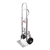 B&P Manufacturing Liberator 600 lb. Straight Back Hand Truck with Vertical-Grip Straight Loop Handle, 20" x 12" Nose Plate, 10" D5 Pneumatic Wheels, and Stair Climbers A8-B1-C9-D5-E1E
