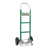 B&P Manufacturing Liberator 600 lb. Green Aluminum / Steel Straight Back Hand Truck with Loop Handle and 10" D6SS Wheels A1-B1#06-C13-D6SS