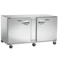 Traulsen UHT60-LR-SB 60" Undercounter Refrigerator with Left and Right Hinged Doors and Stainless Steel Back