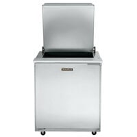 Traulsen UST276-L-SB 27 inch 1 Left Hinged Door Stainless Steel Back Refrigerated Sandwich Prep Table